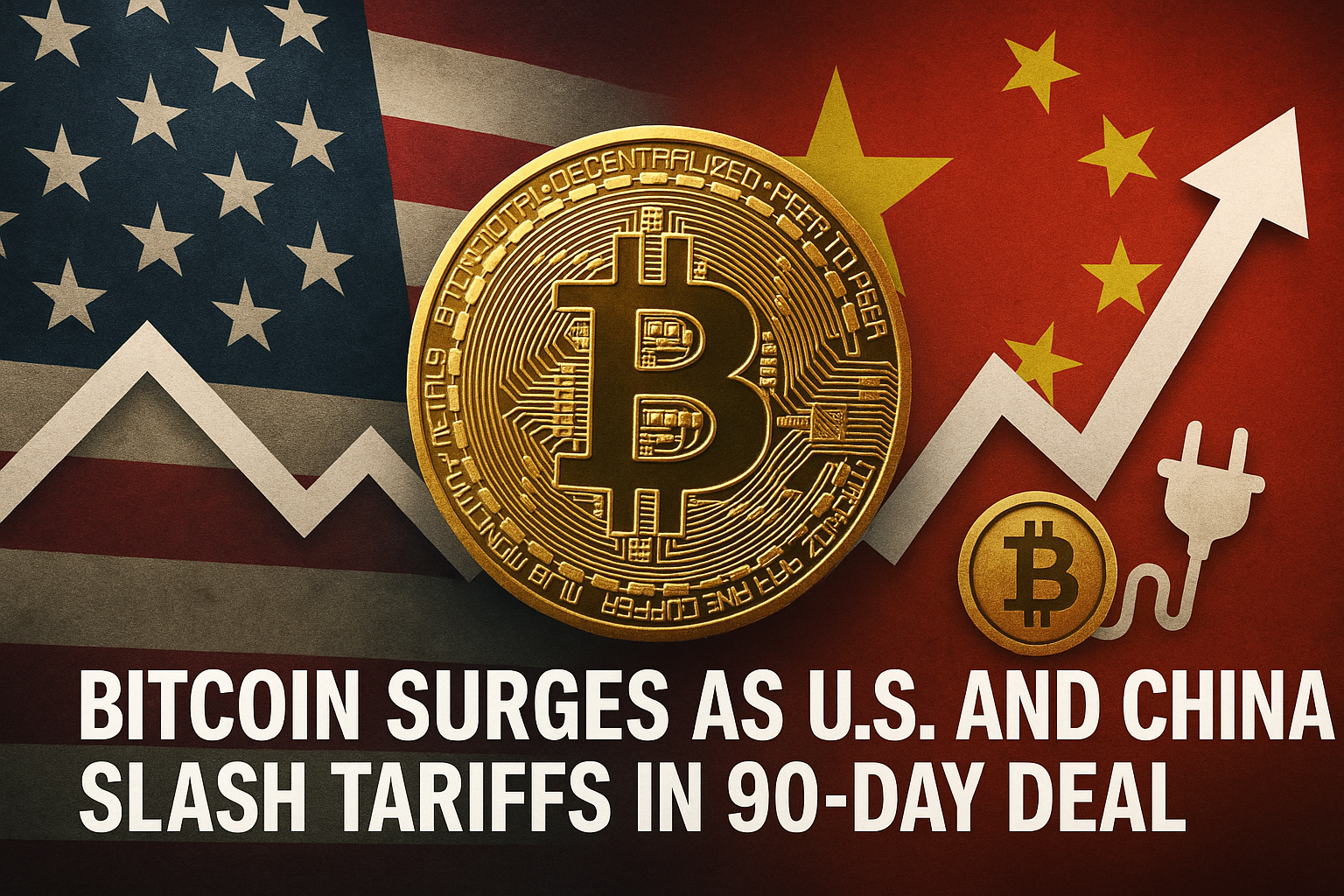 Bitcoin Surges as US and China Slash Tariffs in 90-Day Deal