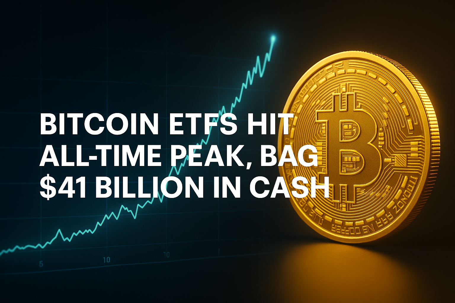 Bitcoin ETFs Hit All-Time Peak, Bag Over $41 Billion in Cash