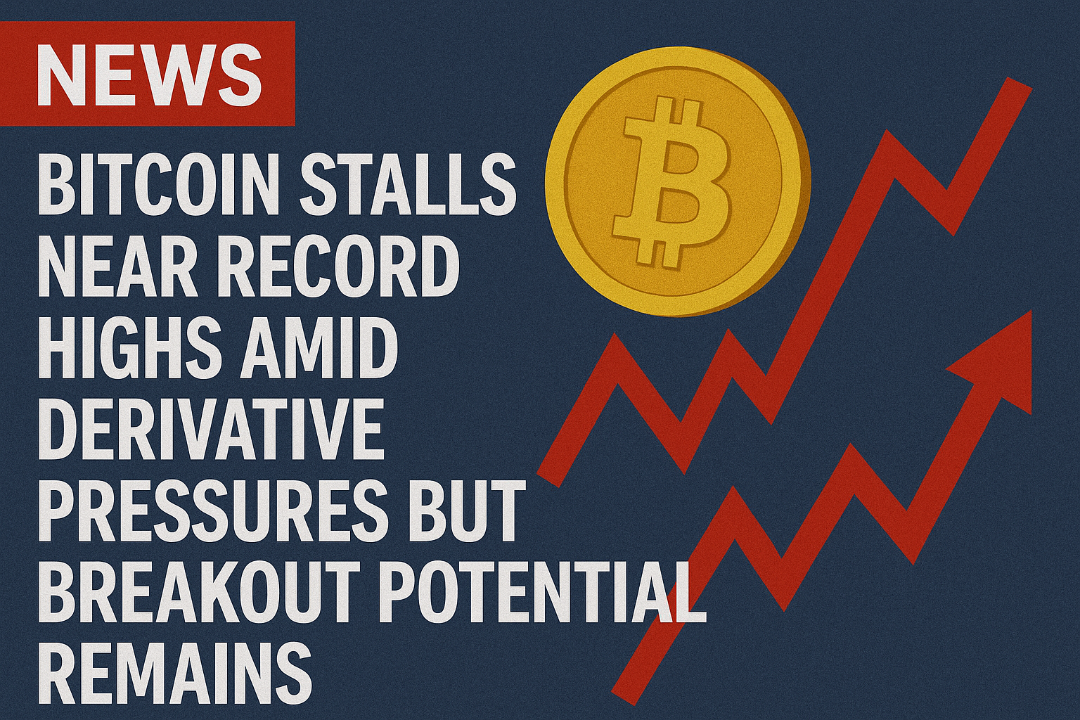 Bitcoin stalls near record highs amid derivative pressures but breakout potential remains