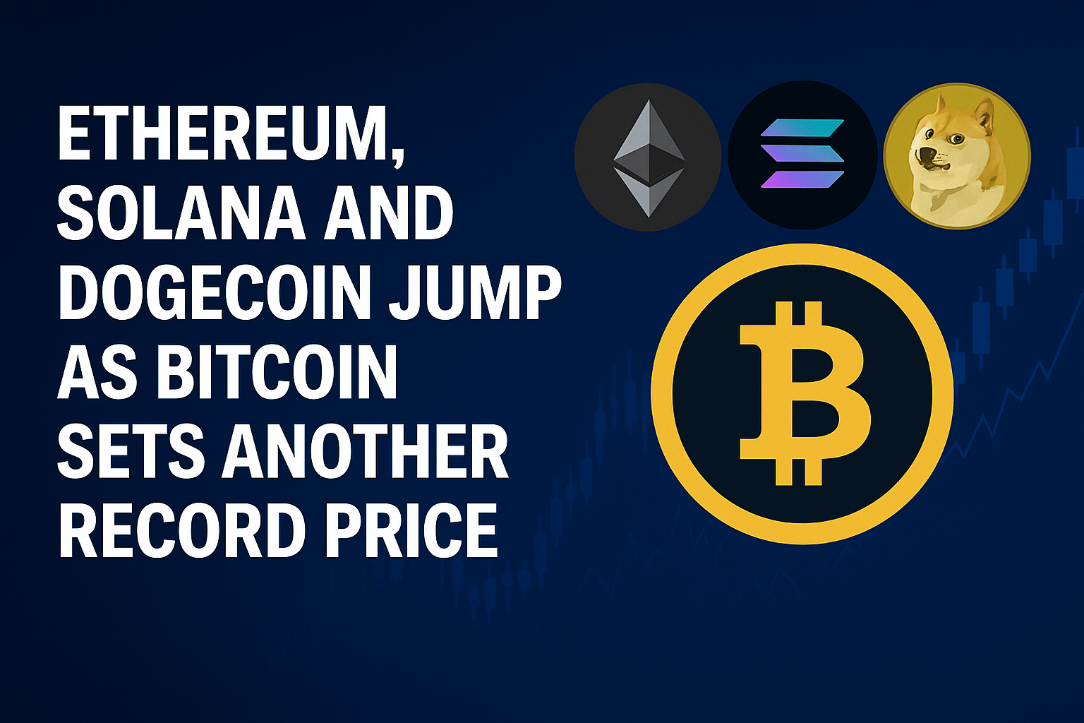 Ethereum, Solana and Dogecoin Jump as Bitcoin Sets Another Record Price