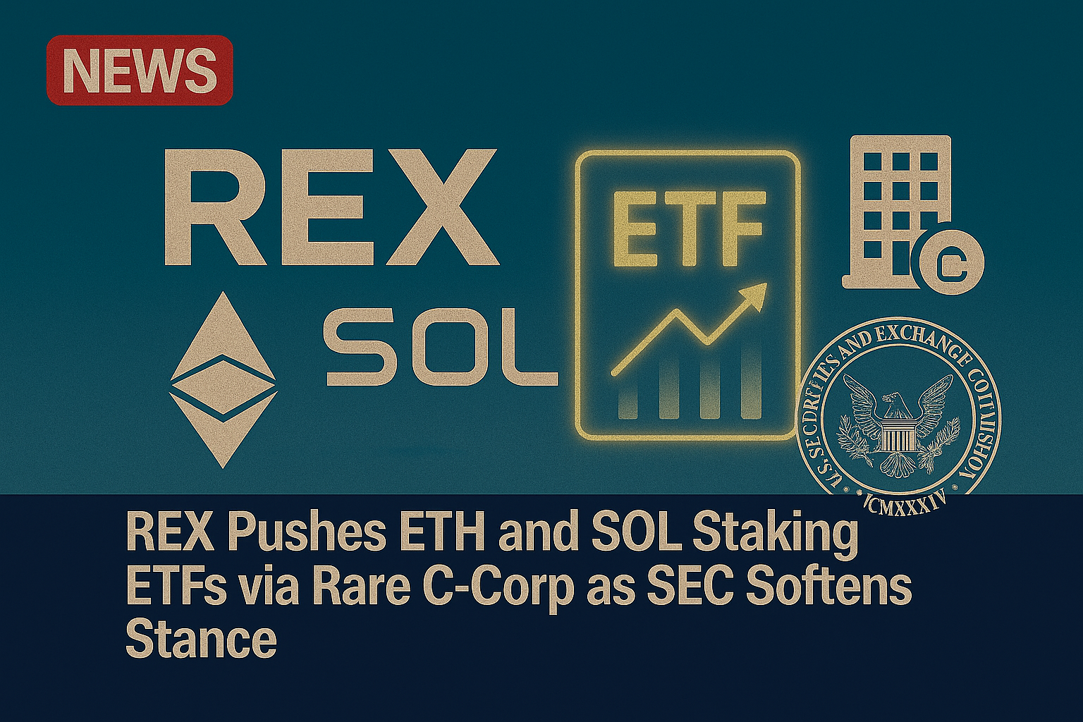 REX pushes ETH and SOL staking ETFs via rare C-Corp as SEC softens stance