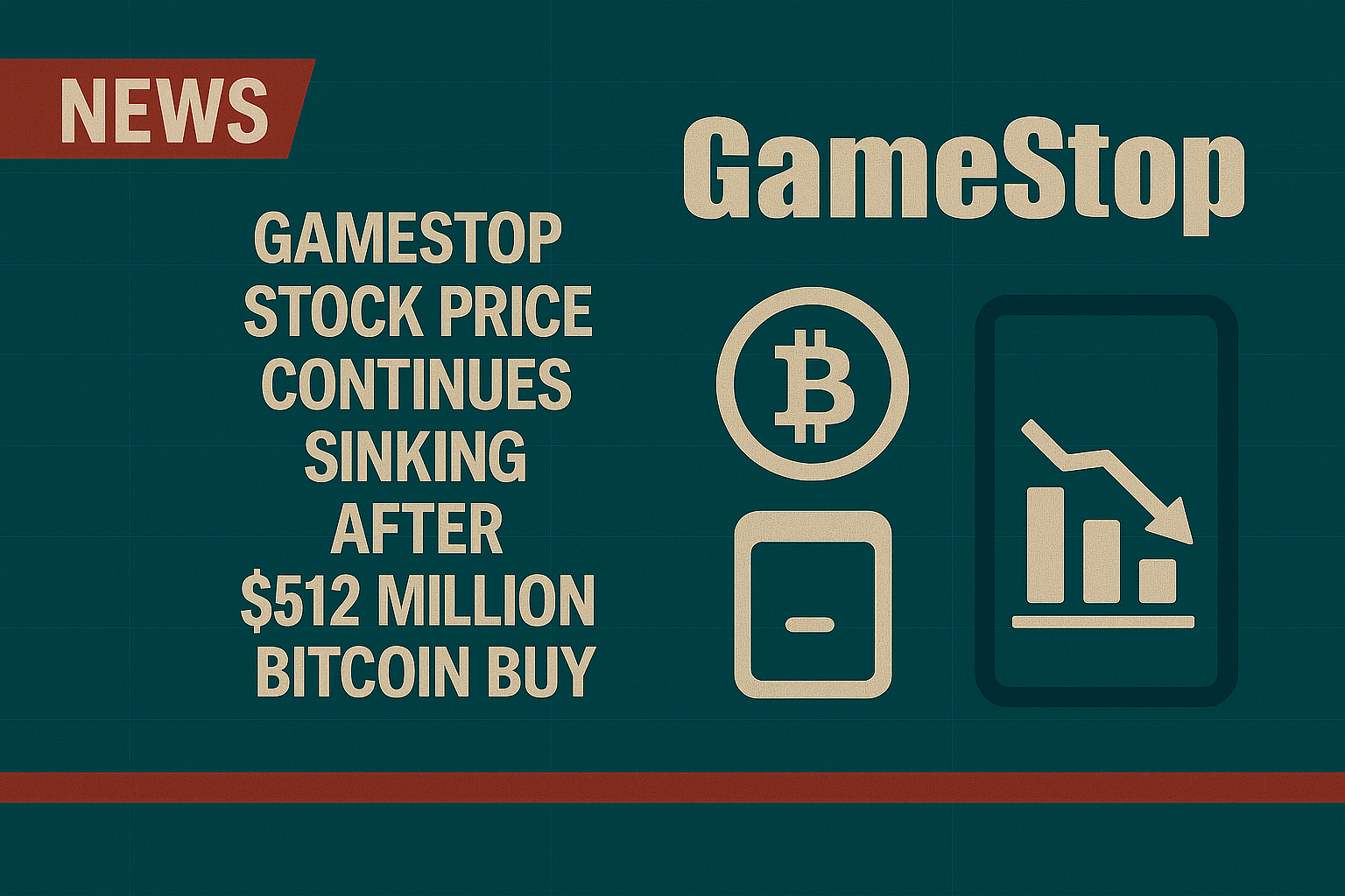 GameStop Stock Price Continues Sinking After $512 Million Bitcoin Buy
