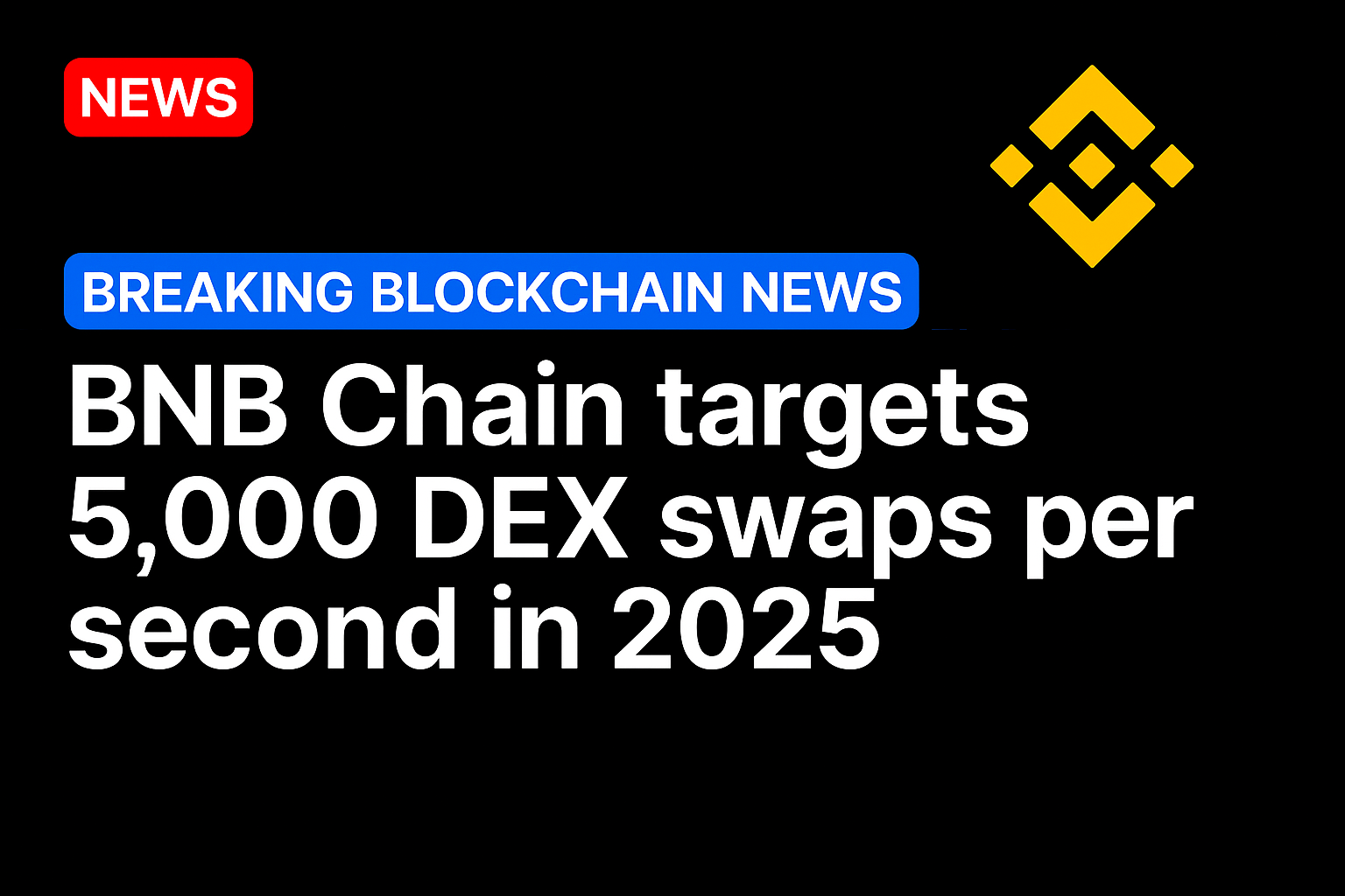 BNB Chain targets 5,000 DEX swaps per second in 2025