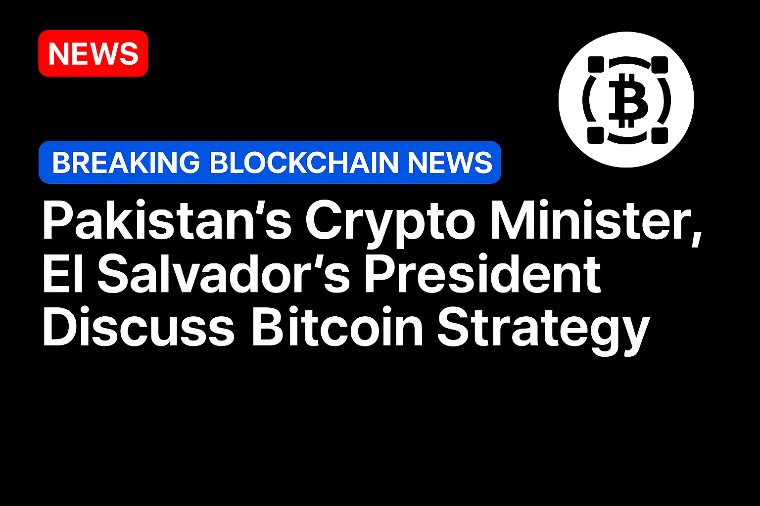 Pakistan’s crypto minister, El Salvador’s president discuss Bitcoin strategy
