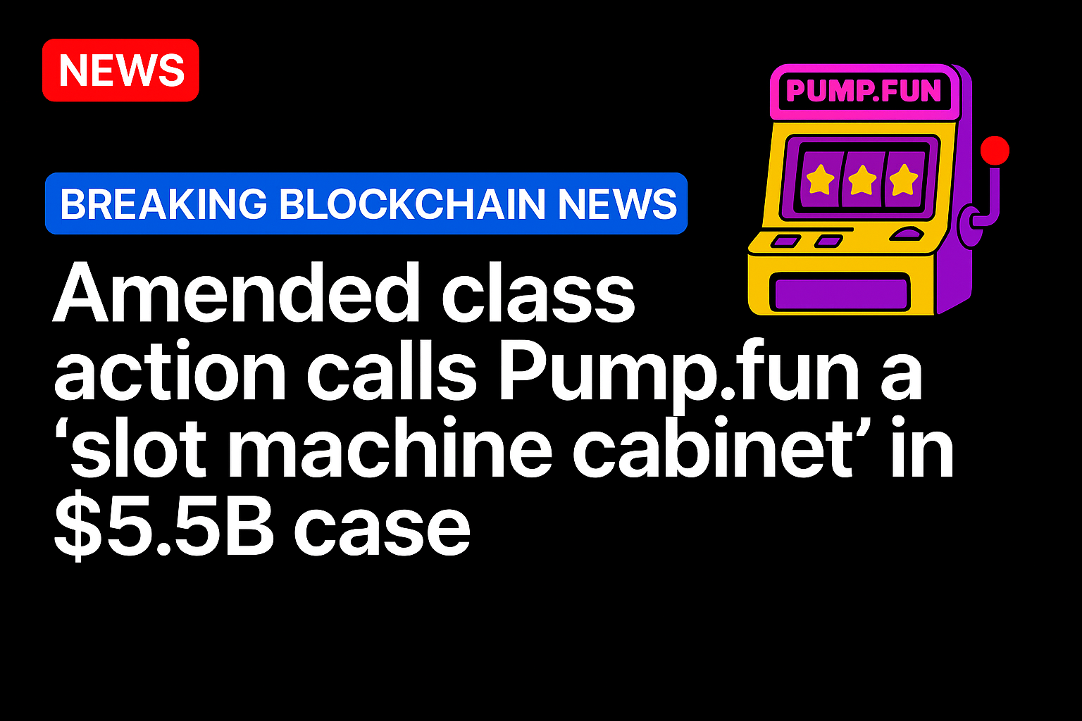 Amended class action calls Pump.fun a ‘slot machine cabinet’ in $5.5B case