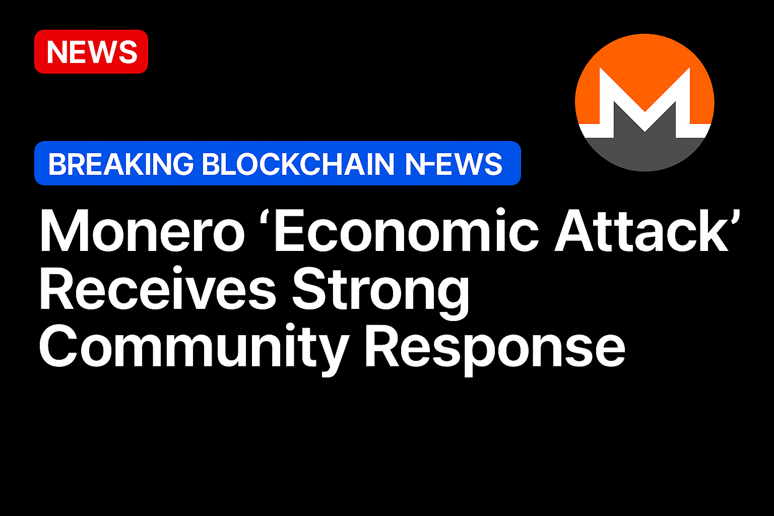 Monero ‘economic attack’ receives strong community response