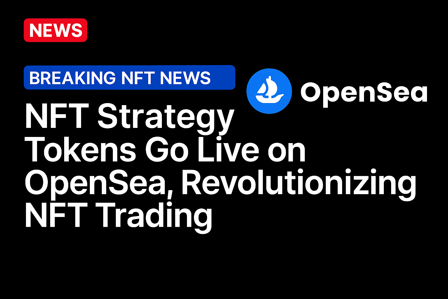 NFT Strategy Tokens Go Live on OpenSea, Revolutionizing NFT Trading