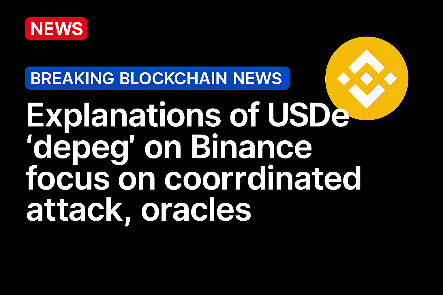 Explanations of USDe ‘depeg’ on Binance focus on coordinated attack, oracles
