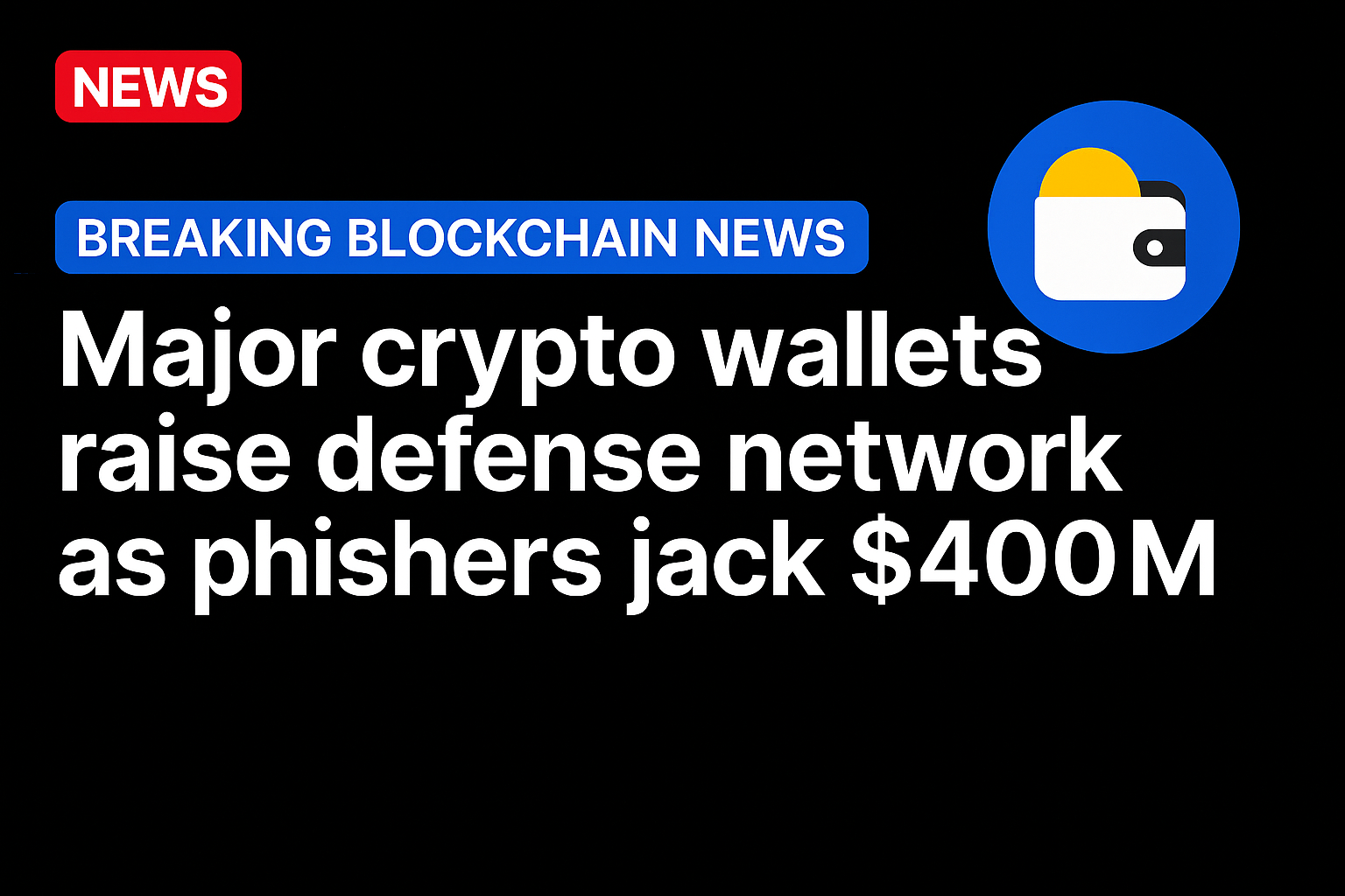 Major crypto wallets raise defense network as phishers jack $400M