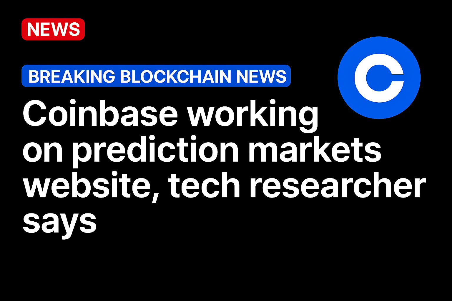 Coinbase working on prediction markets website, tech researcher says