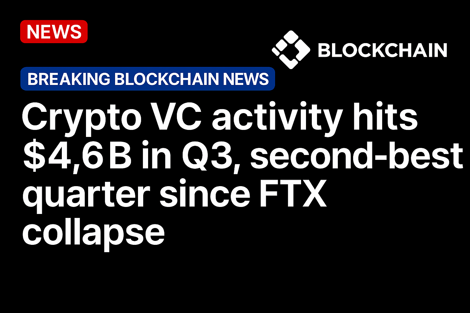 Crypto VC activity hits $4.6B in Q3, second-best quarter since FTX collapse
