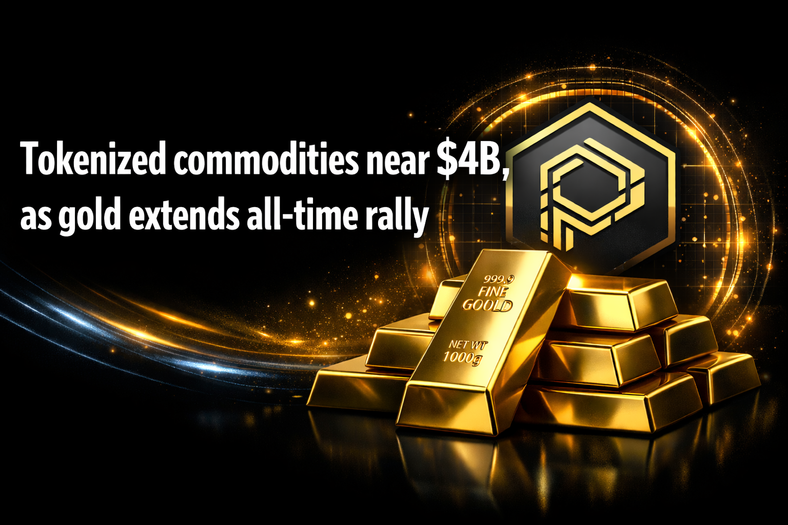 Tokenized commodities near $4B, as gold extends all-time rally