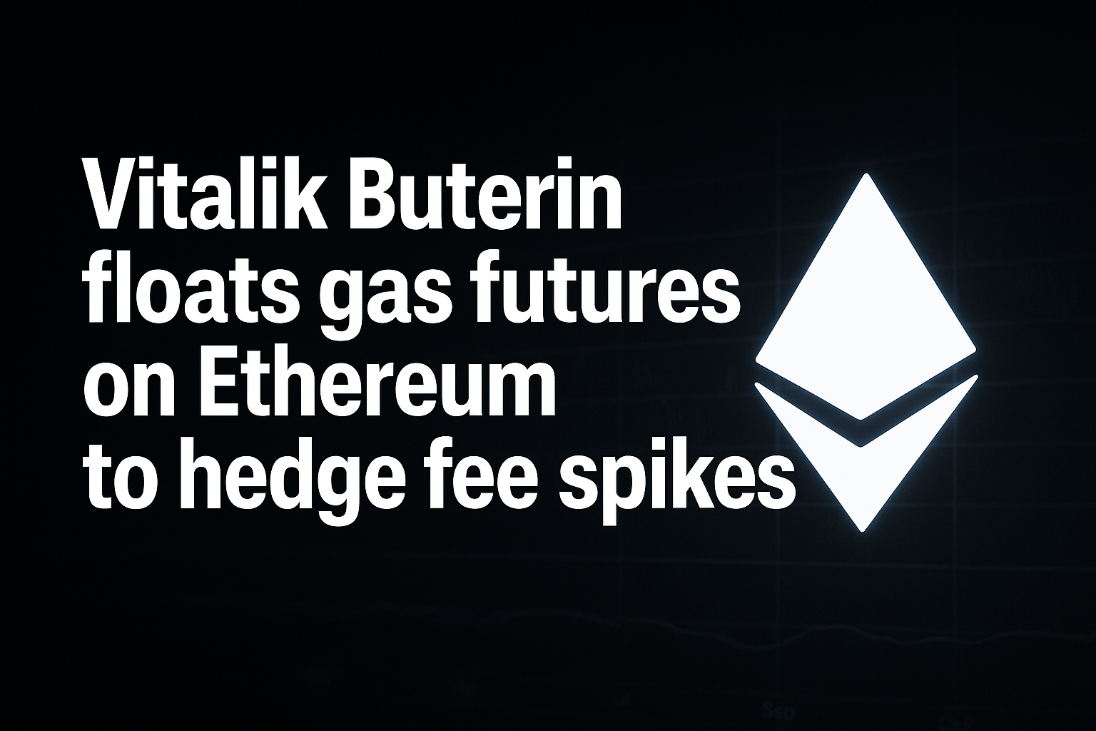 Vitalik Buterin floats gas futures on Ethereum to hedge fee spikes