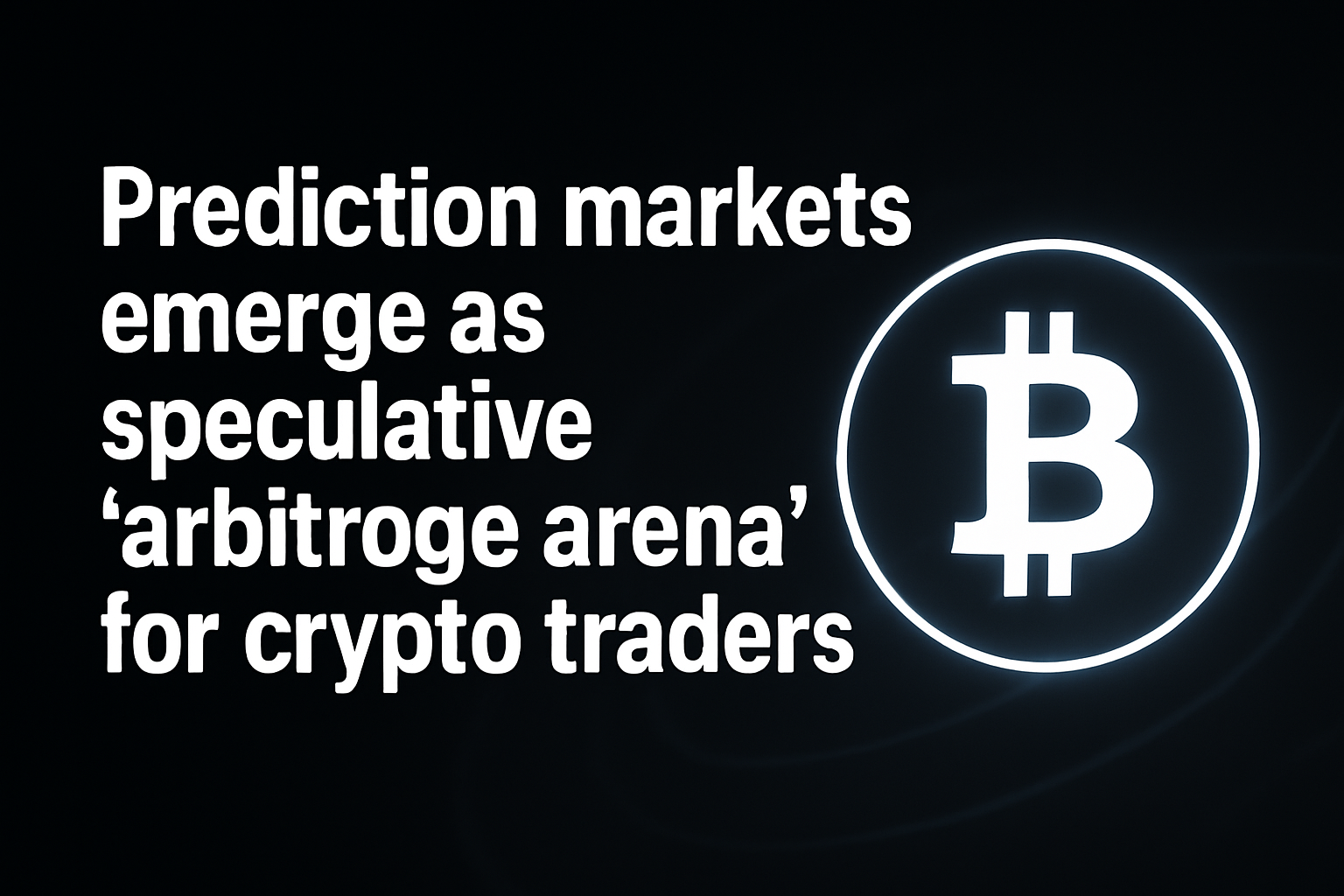 Prediction markets emerge as speculative ‘arbitrage arena’ for crypto traders
