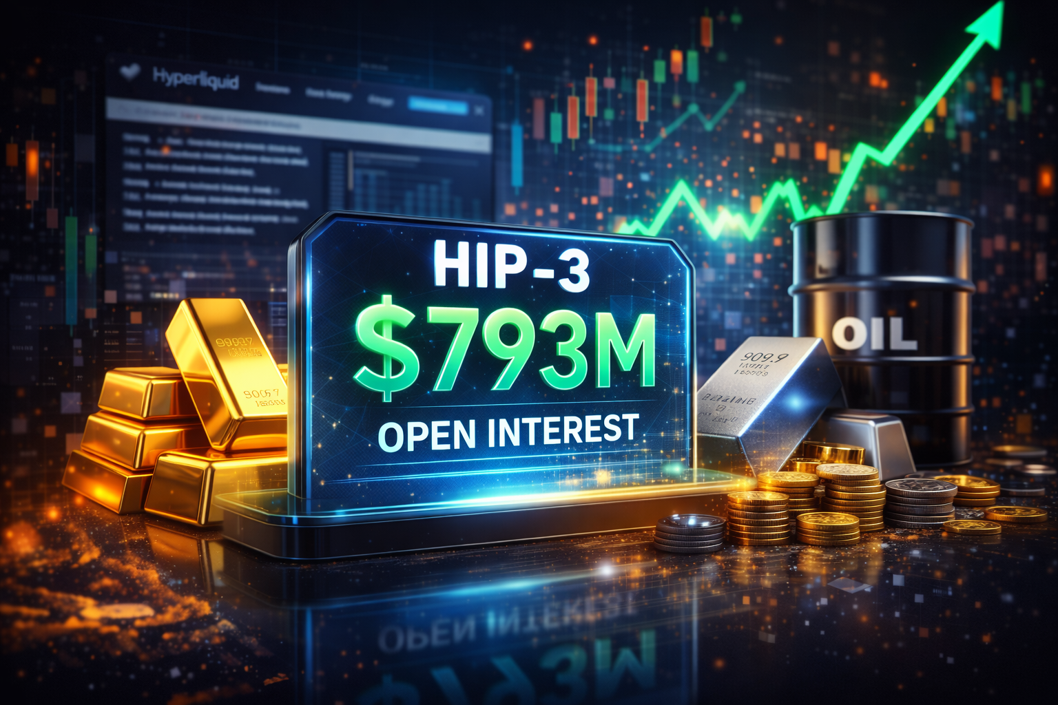 Hyperliquid HIP-3 open interest surges to $793M amid commodities rally