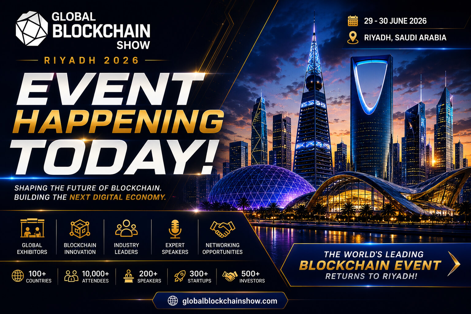 Global Blockchain Show Riyadh 2026 Opens Today in Saudi Arabia