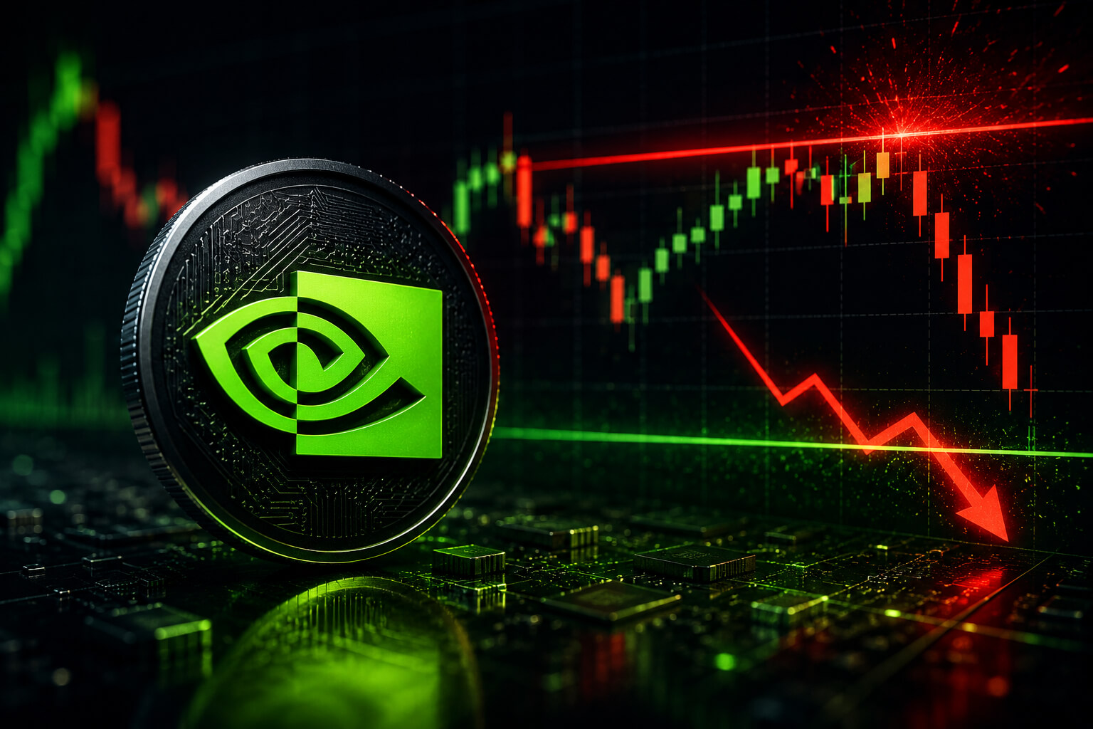 NVIDIA Tokenized Stock Faces $227 Resistance as Traders Watch a Possible Drop Toward $215